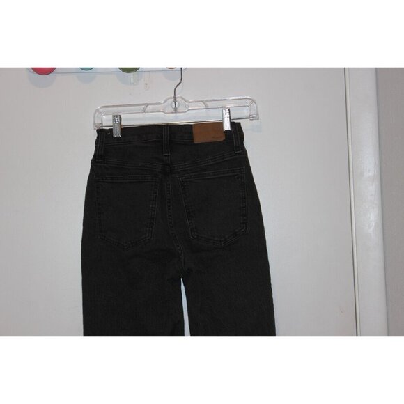 Madewell The Perfect Vintage STraoght Jeans Women Size 24 in black Ash - Picture 6 of 16